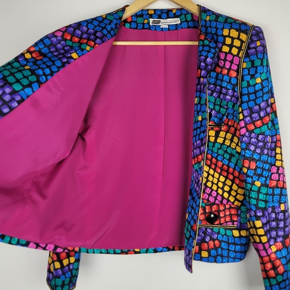 Vintage Don Elliott Crop Rainbow Jacket size medium/ large - Picture 11 of 12